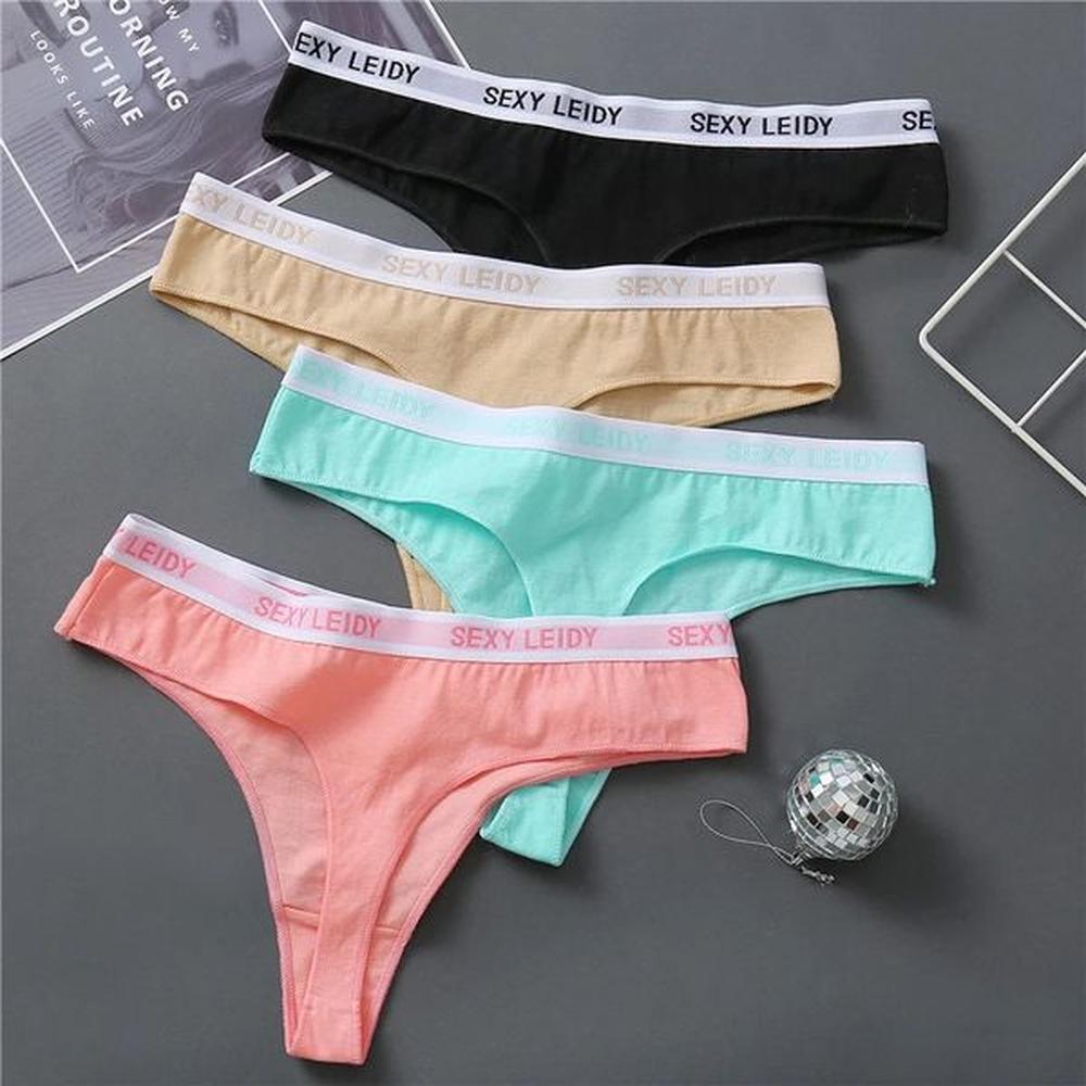 sexy women thong cotton panties fashion letter gstring women underwear