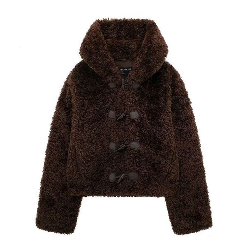shanshi fur coat women autumn fashion knot buckle fur effect