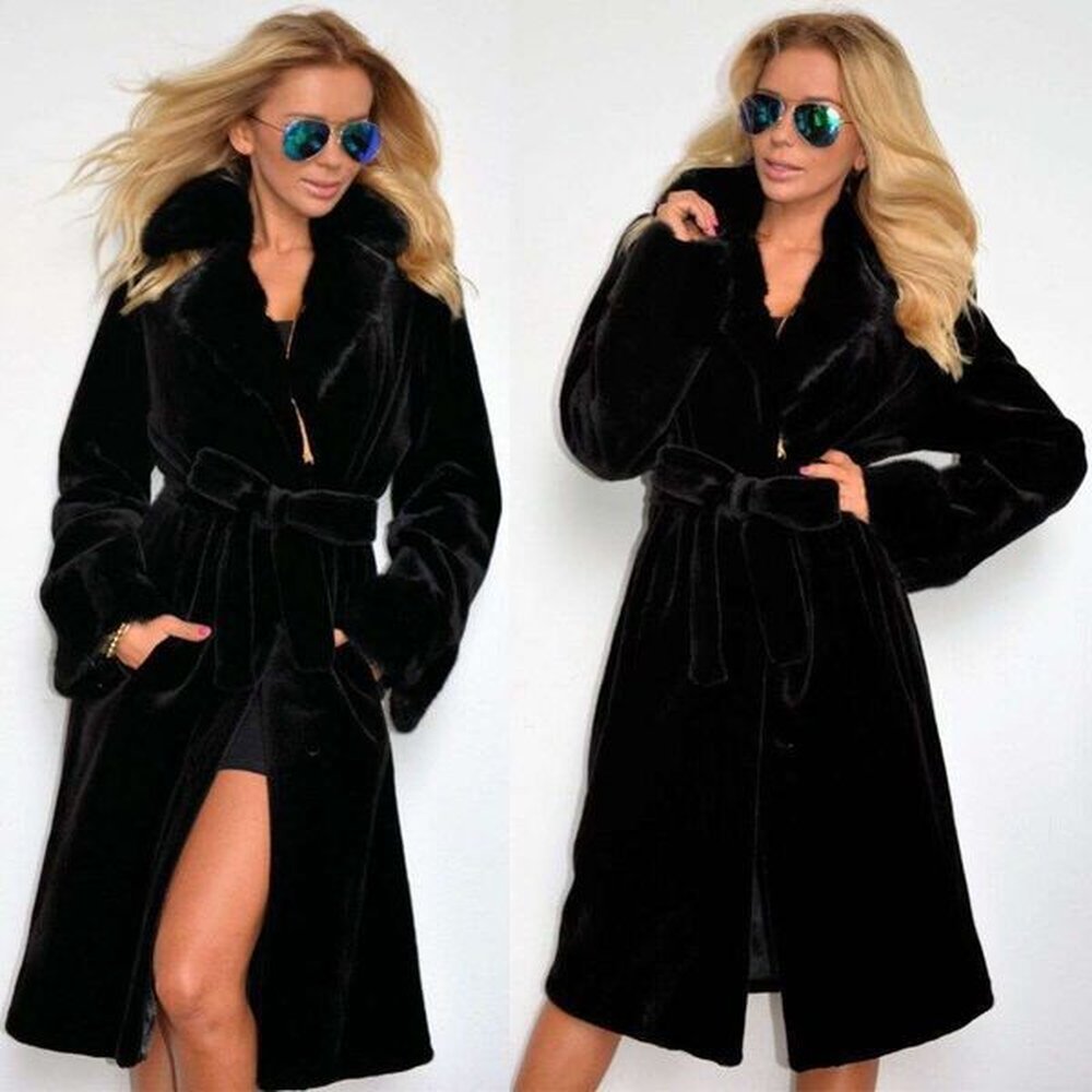 shanshi fur coat women autumn new imitation fur medium length