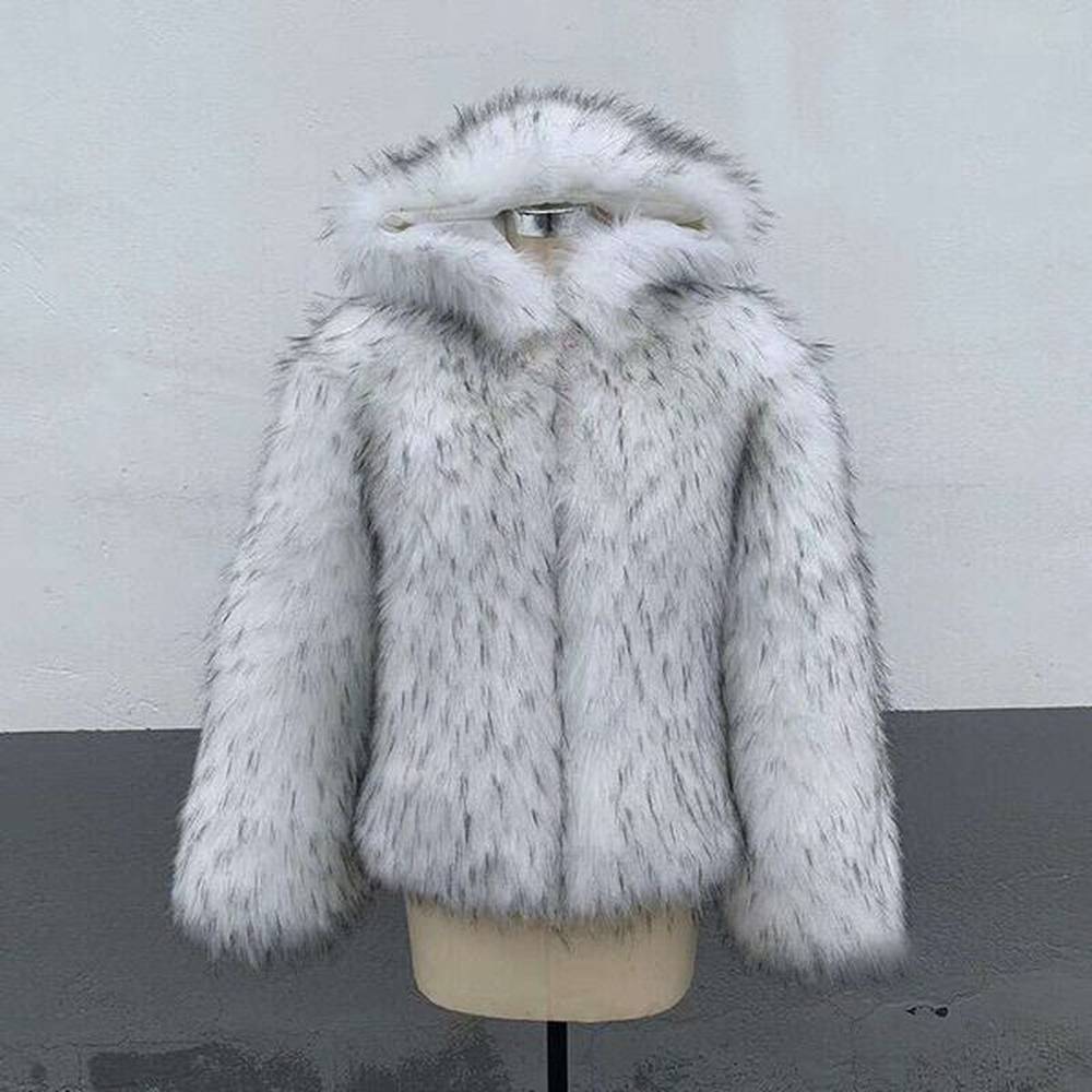 shanshi fur coat women winter womens highquality imitation raccoon fur