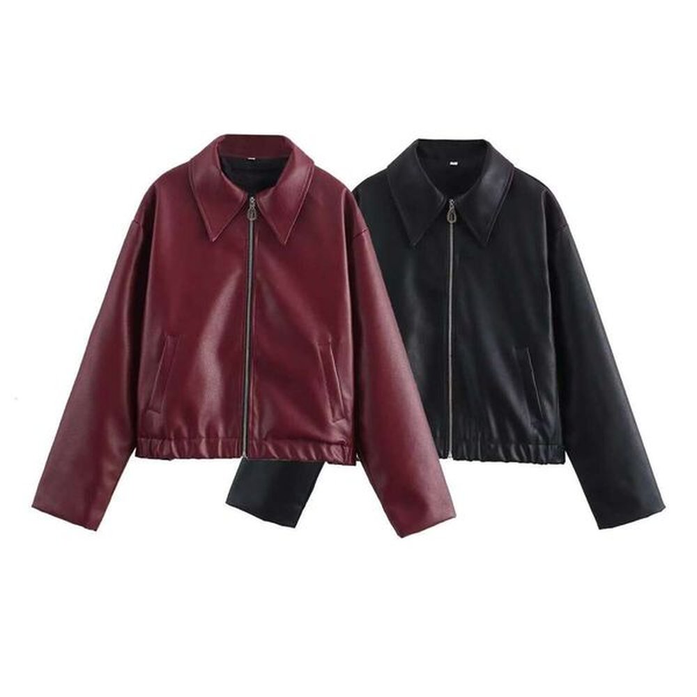 shanshi leather jacket women autumn new womens fashion imitation slim