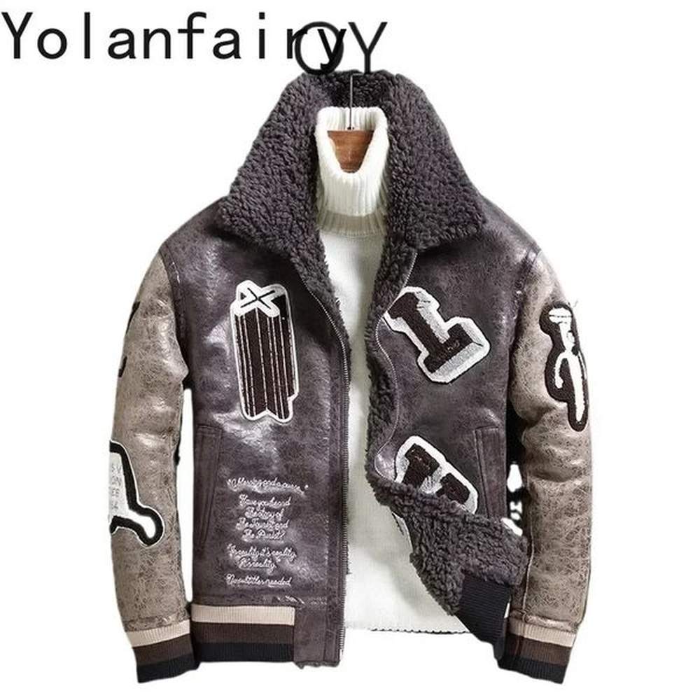 Sheep Fleece Coat for Men Fur Clothing Male Particle Wool Thick Lamb Jacket Mens Winter Coats and Jackets Casaco FCY 241202