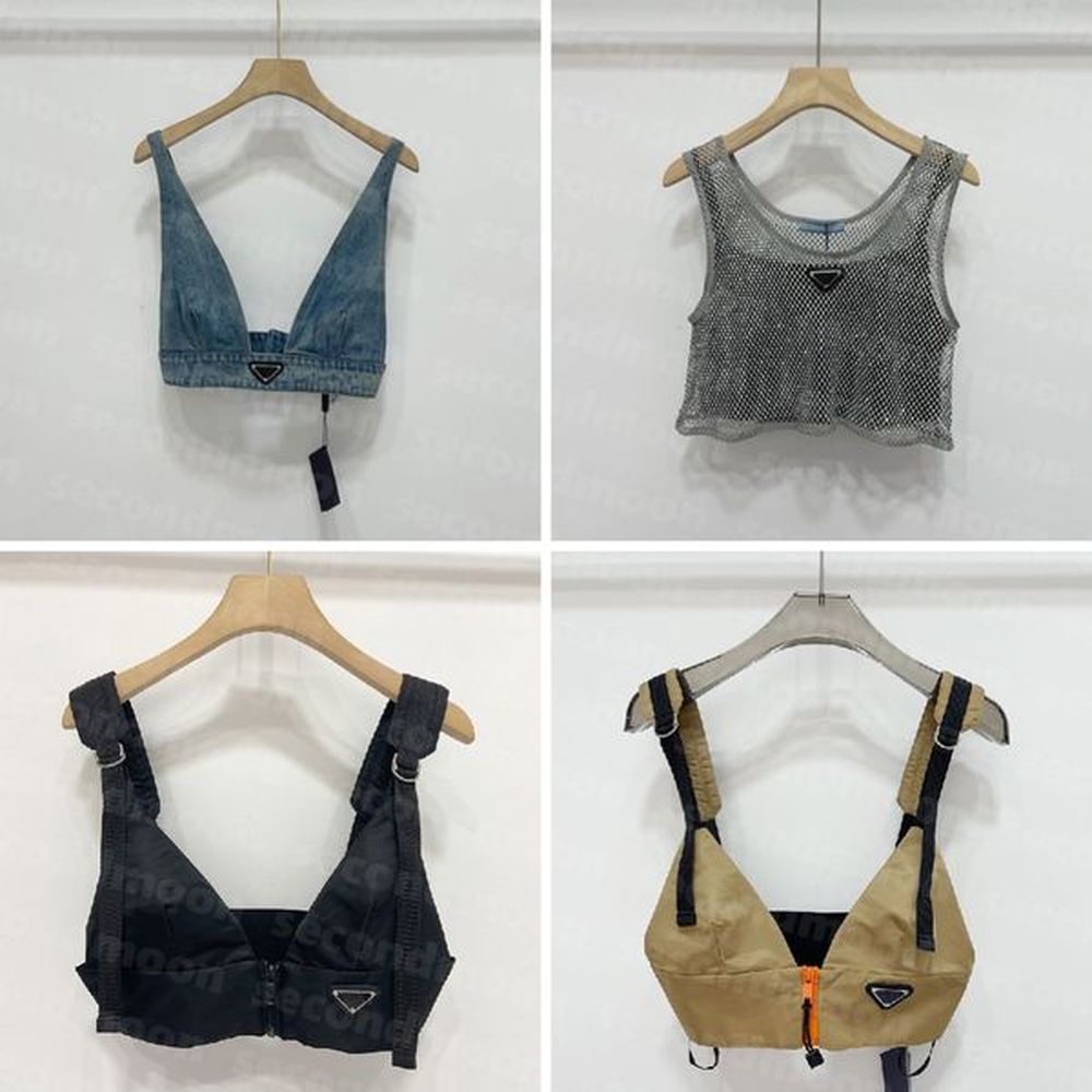 shiny rhinestone t shirts women denim sling vest sexy cropped