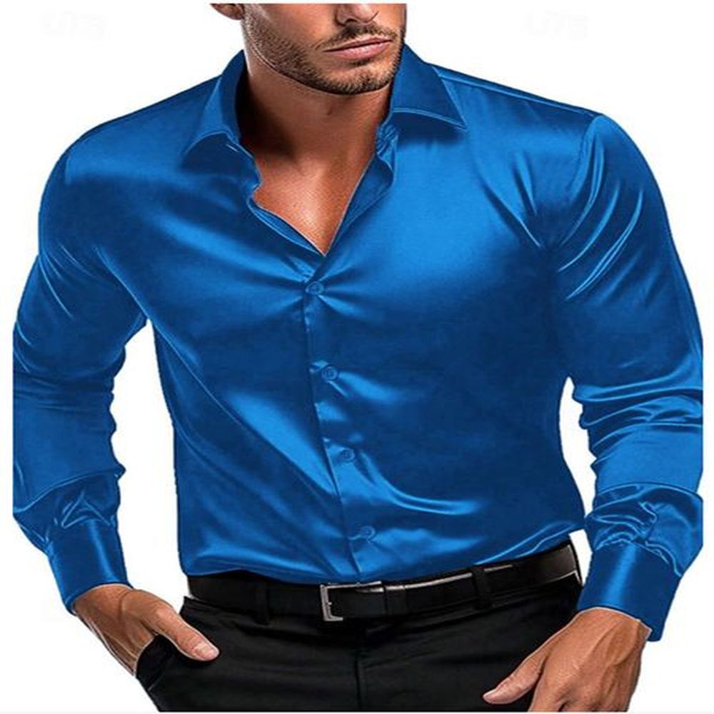 Shirts Blouse Business Comfortable Tops hemd spring Mens Casual Shirt summer men white black wedding top long sleeve party tops camisa Bluse