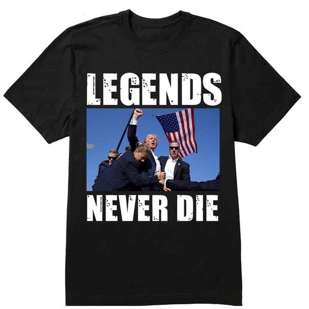 Shooting Assassination T-Shirt Legends Never Die Bulletproof Donald Trump Shoot Shirt Fight for America Shirt