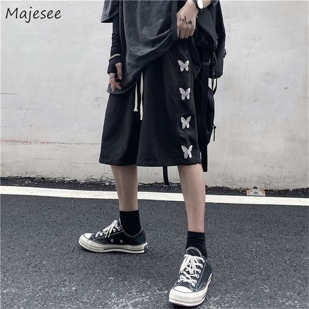 Shorts Men butterfly printed Casual Unisex Couples Chic Daily High Street Short Korean Ins Summer Hip hop Streetwear Retro 220621