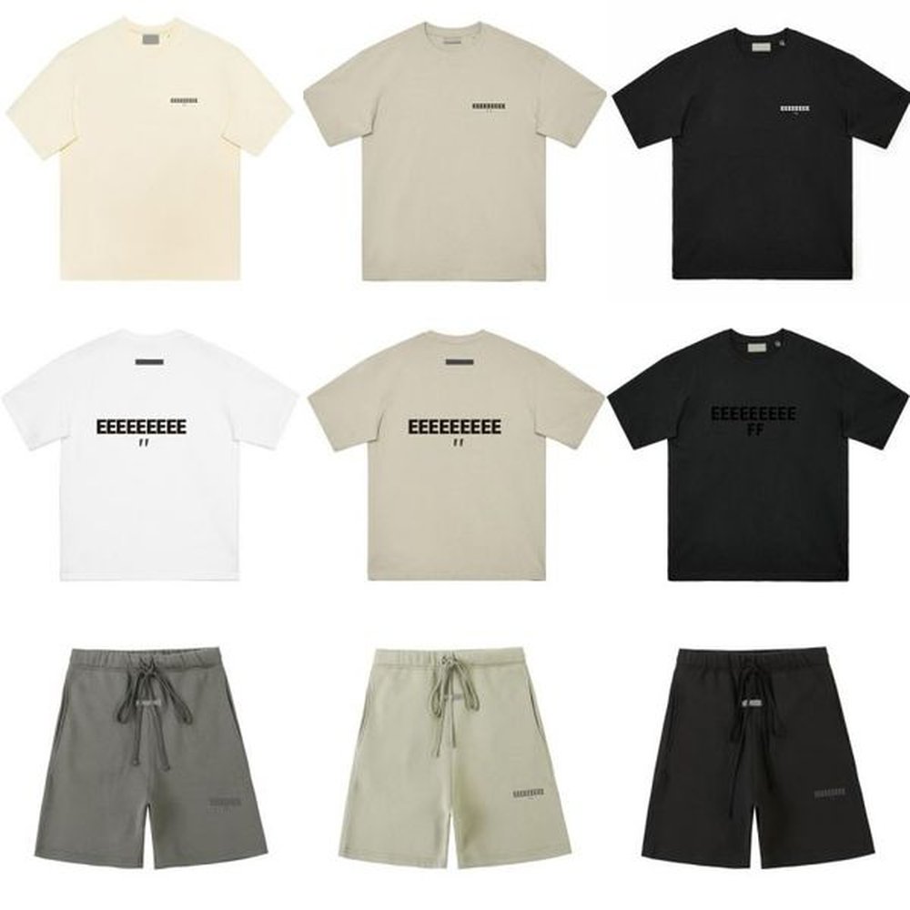 Shorts mens designer t shirt shorts and t shirt set Summer mens and womens cotton high quality short sleeved shorts heavy street letter prin
