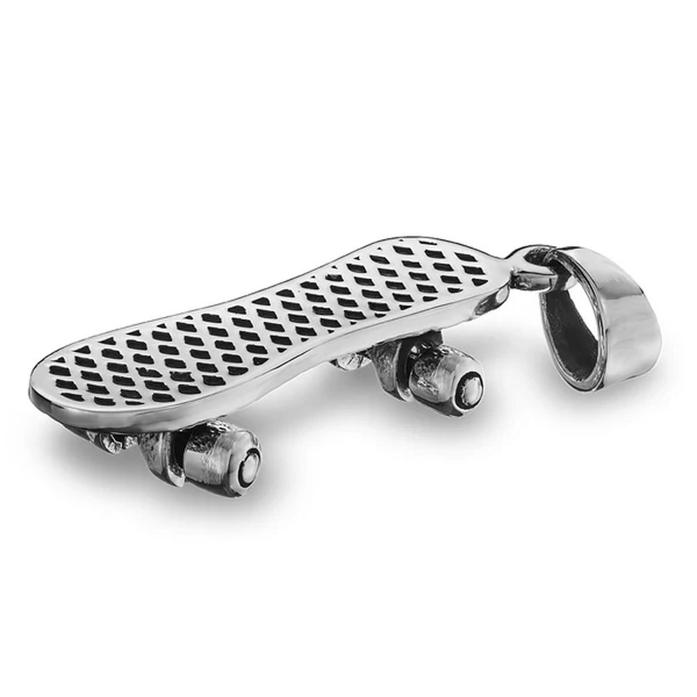 silver skateboard
