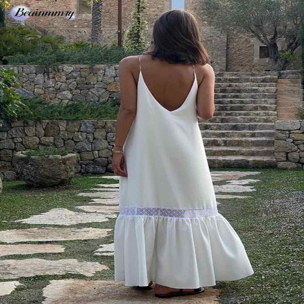 simple elegant solid color camisole womens dress fashion lace pleated