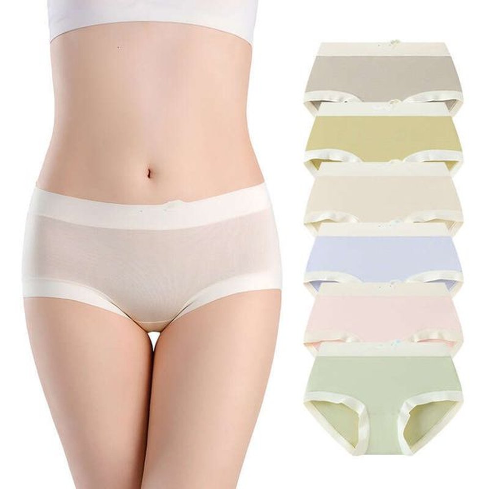 skin friendly naked breathable girls underwear antibacterial mulberry silk crotch