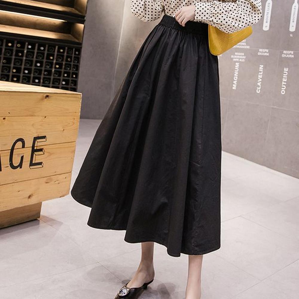 skirt plus size womens clothing high waist long skirt literary