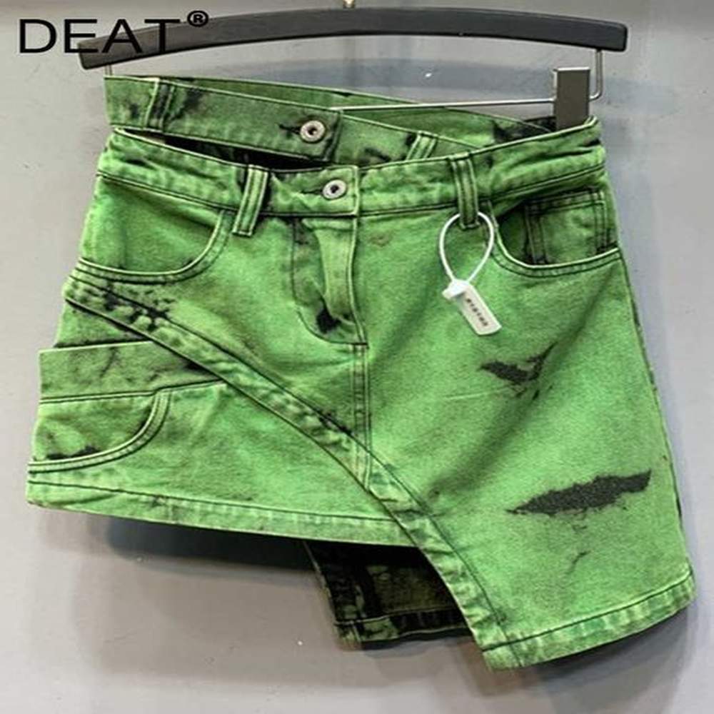 skirts deat fashion womens skirt new high waist asymmetric sashes