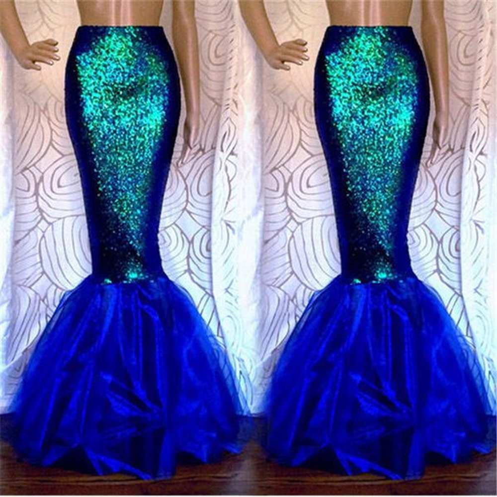 skirts fantaisie mermaid skirt women party fancy long maxi for