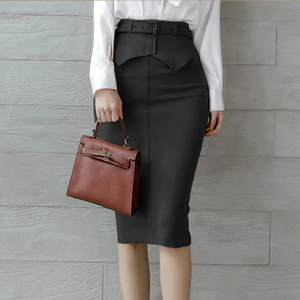 skirts office lady high waist pencil skirt womens elegant