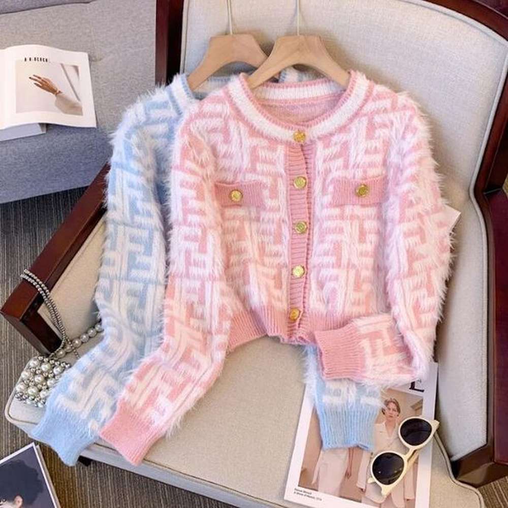 sky blue knitted sweaters womens long sleeve oneck designer sweater