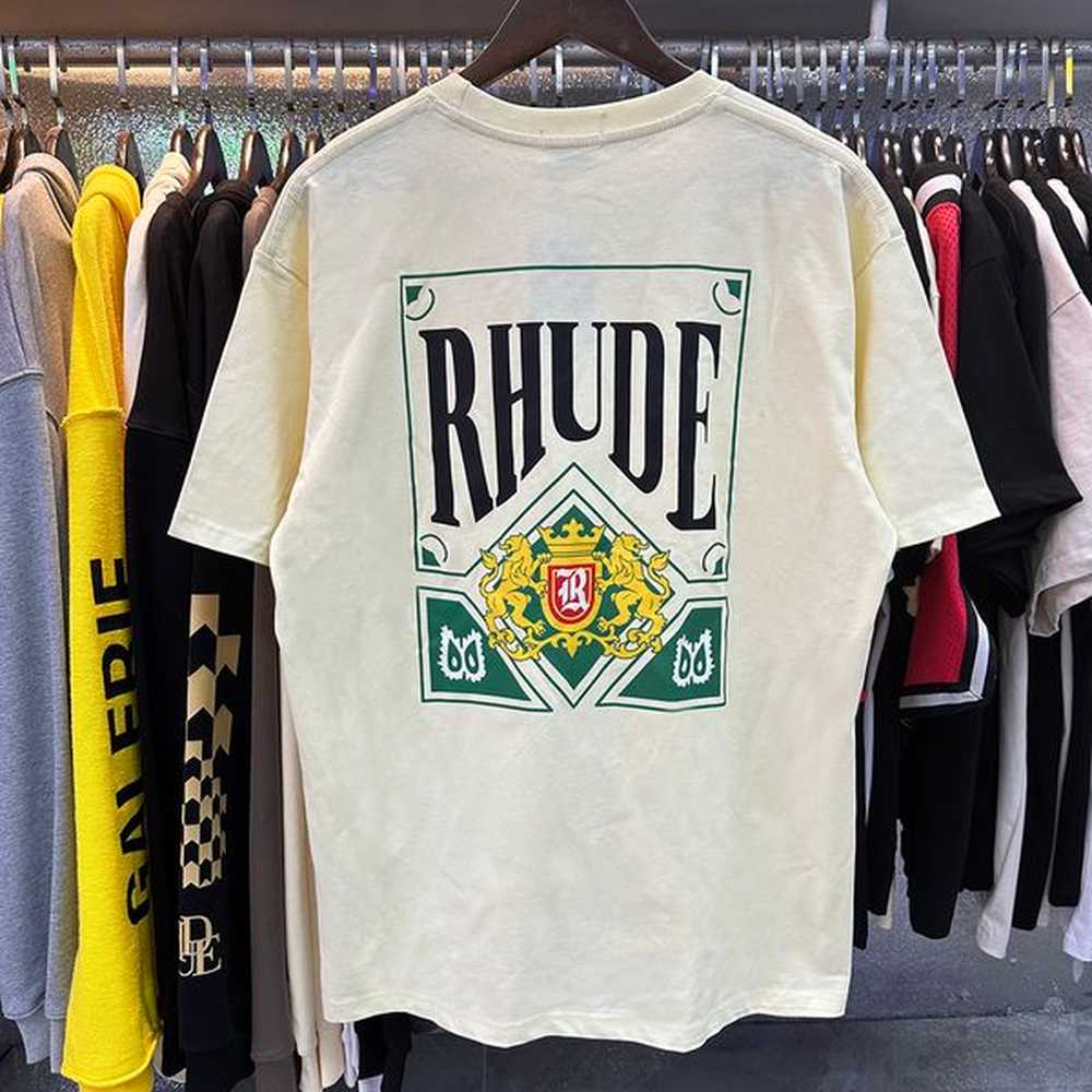 sleeves short designer mens shirts rhude shorts women sweatpants hight quality shirt clothes summer cotton letter printing tops beach tees