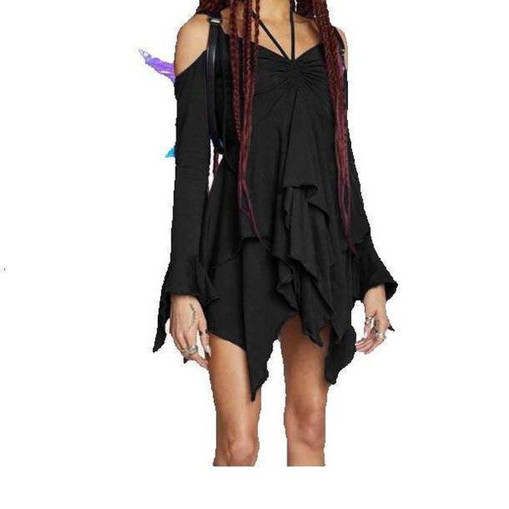 small fresh womens patchwork off shoulder long sleeved high waisted