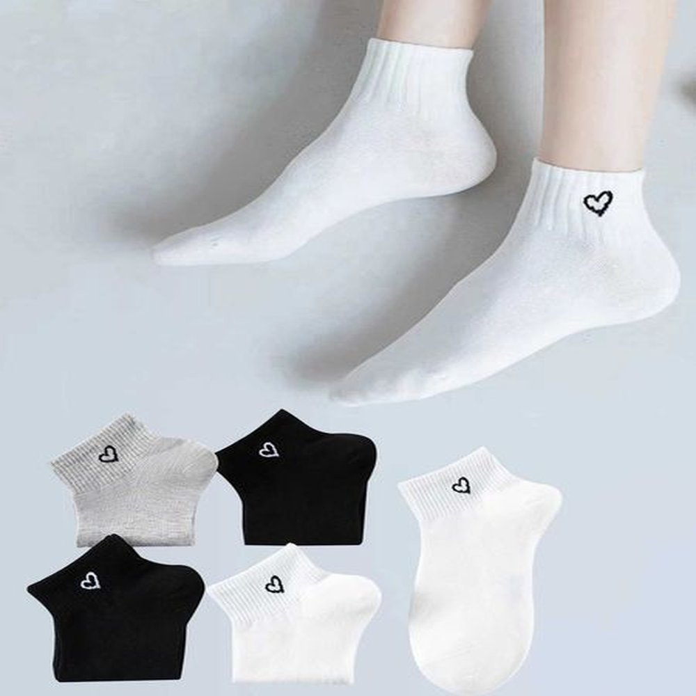 socks hosiery pairs of solid color womens love heart