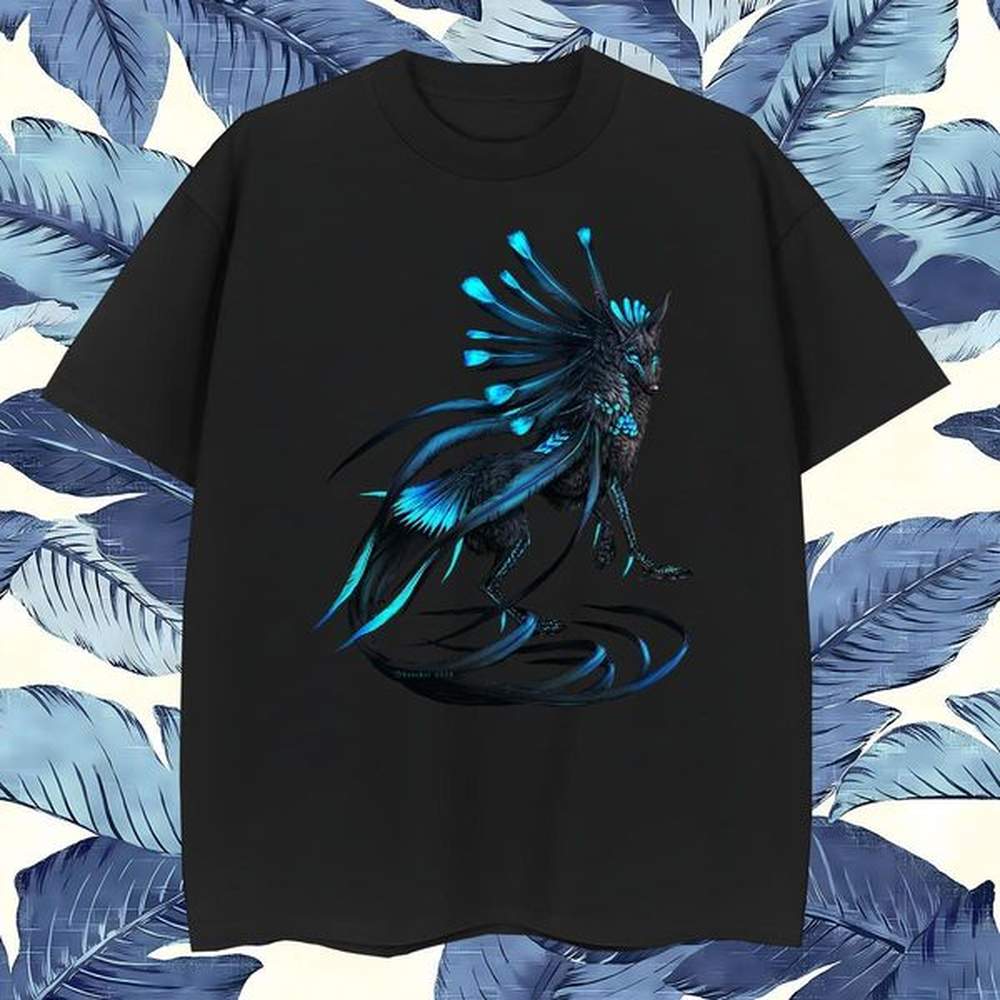 Soft T-Shirts for Men wolf Short Sleeve Soft Daily Outfit Anime 230g Cotton Tshirts Fashion Designer Tees