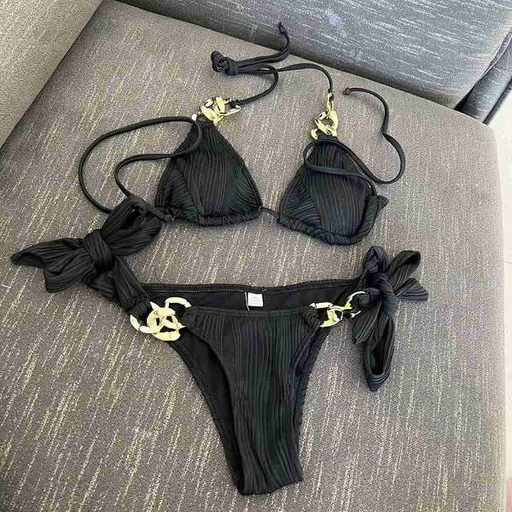 solid color blue red summer designer ladies two bikini set
