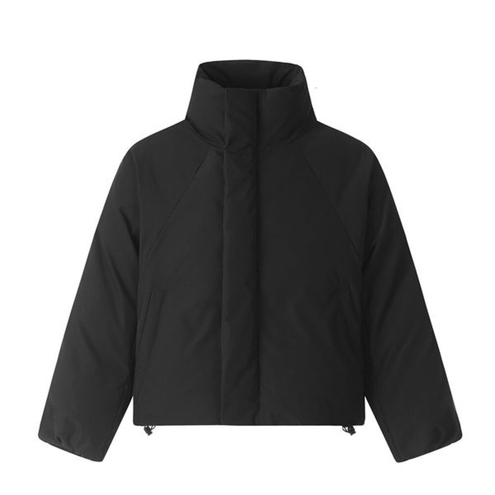 Solid color loose and versatile semi high neck cotton jacket for men, American high street Vibe trendy brand design, bread cotton jacket 96