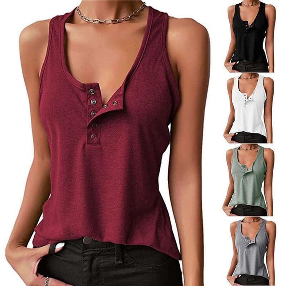 solid color sexy inner and outer thread vest button