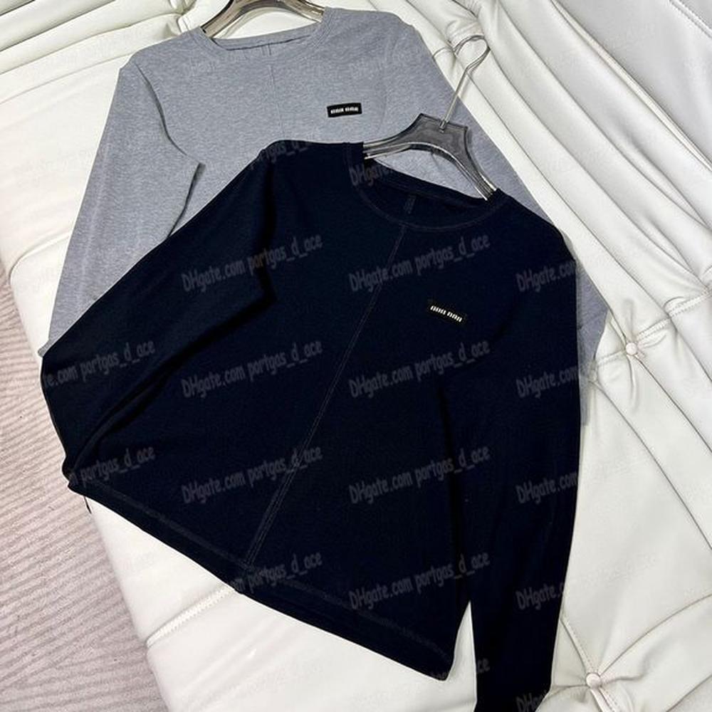 solid color t shirts brand womens bottoming shirts designer casual