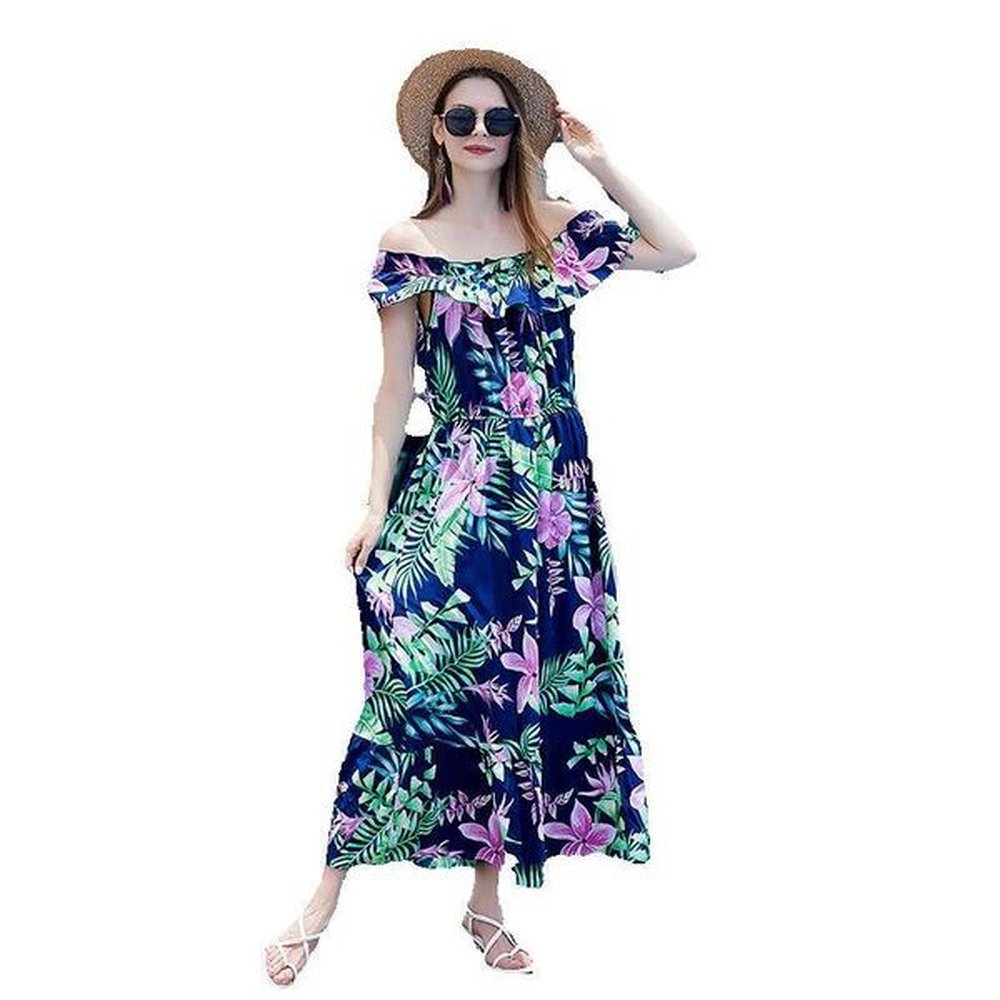 solid new vacation off the shoulder one line neck beach