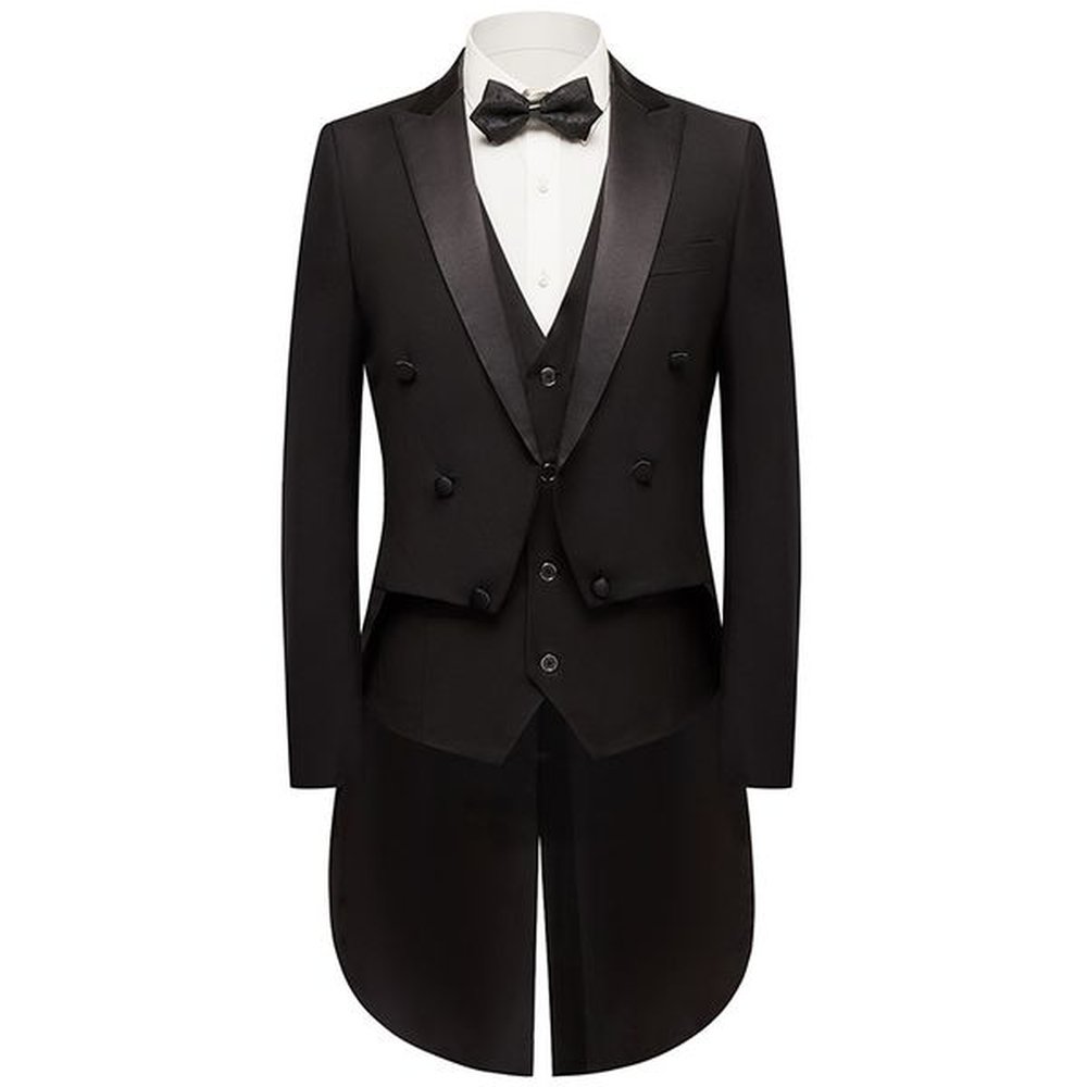 3507 Solid Velvet Men's Wedding Dress with V-Neck Design
