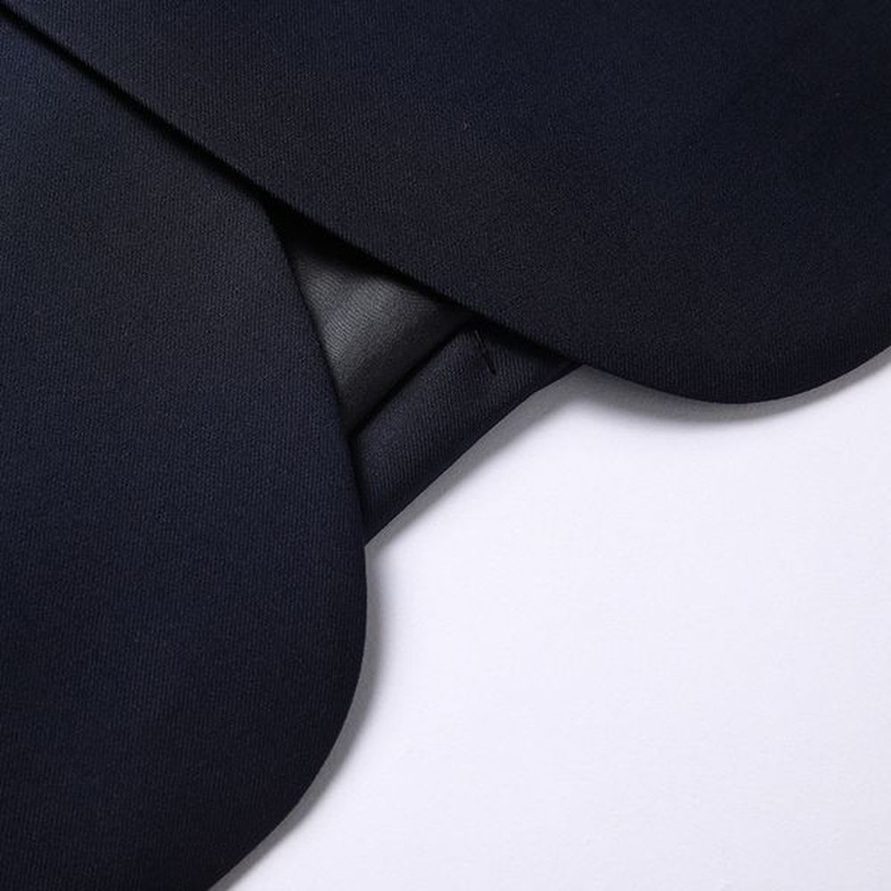 3593 Sophisticated Solid Colored Men's Velvet Suit Jacket Featuring a Timeless V-Neck Cut