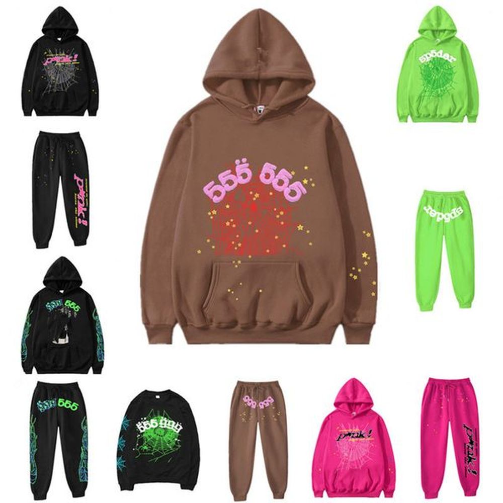 Spider hoodie designer mens 555 sp5der sweatshirt man pullover young thug 555555 hoodies luxury womens pink spider men hoodie print web coup