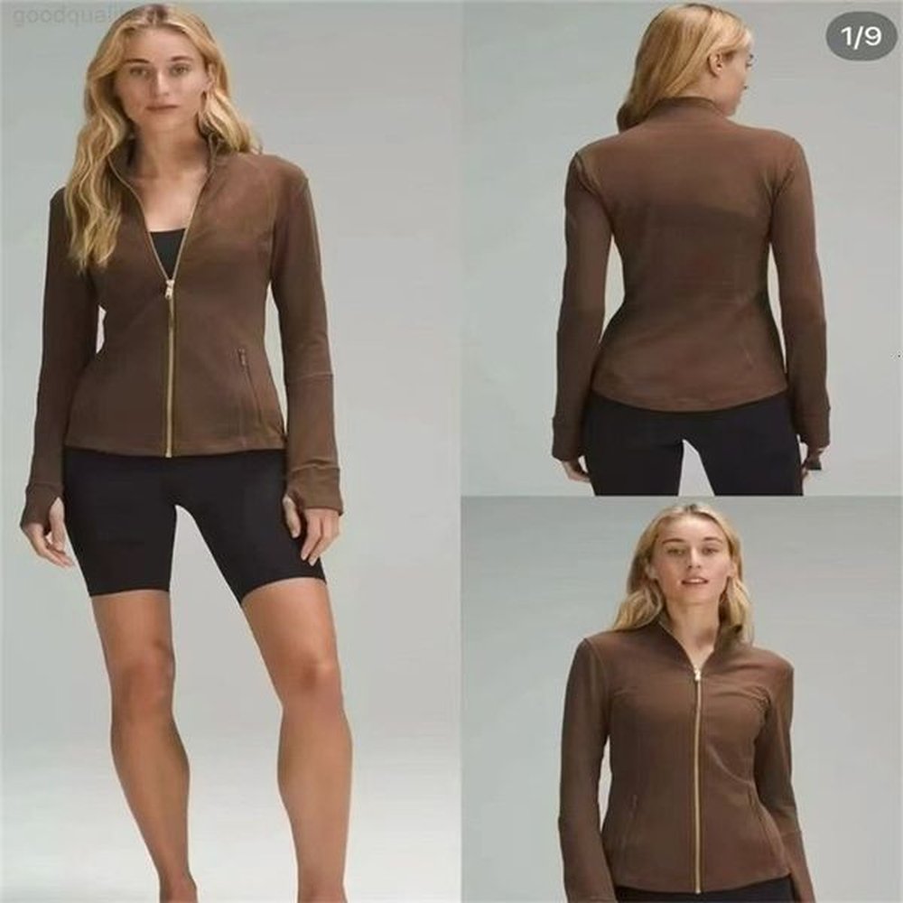 sports yoga jacket womens sports jacket fitness gold zipper jacket