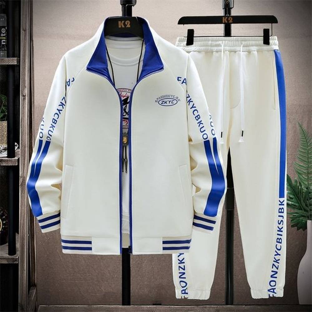 Sportswear Set Mens Tracksuit Jacket Sweatpants 2 Piece Set Spring Autumn Sports Suit Long Sleeve Sets Men Sweatsuit 240821