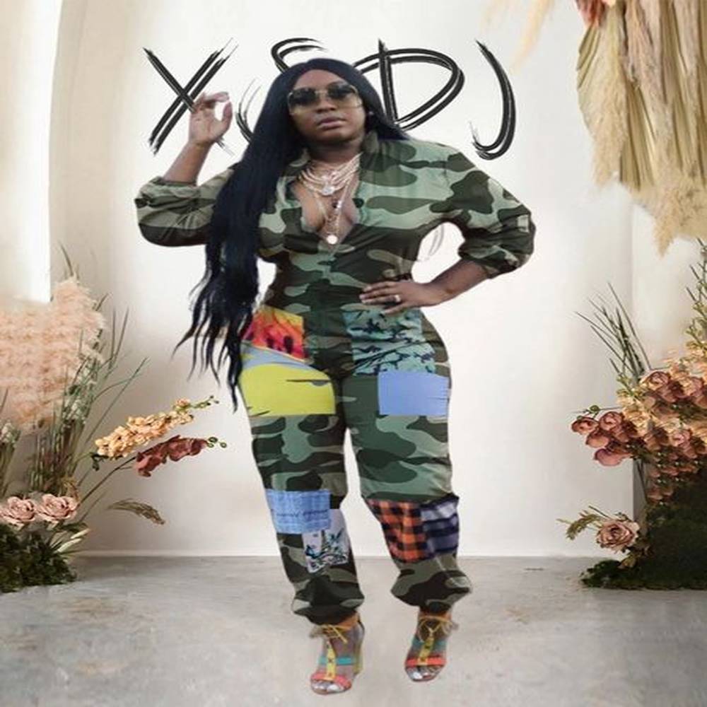 sporty jumpsuit woman long sleeve plus size jumpsuits and rompers