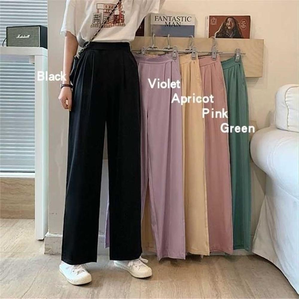spring and autumn casual pants women loose thin drape high