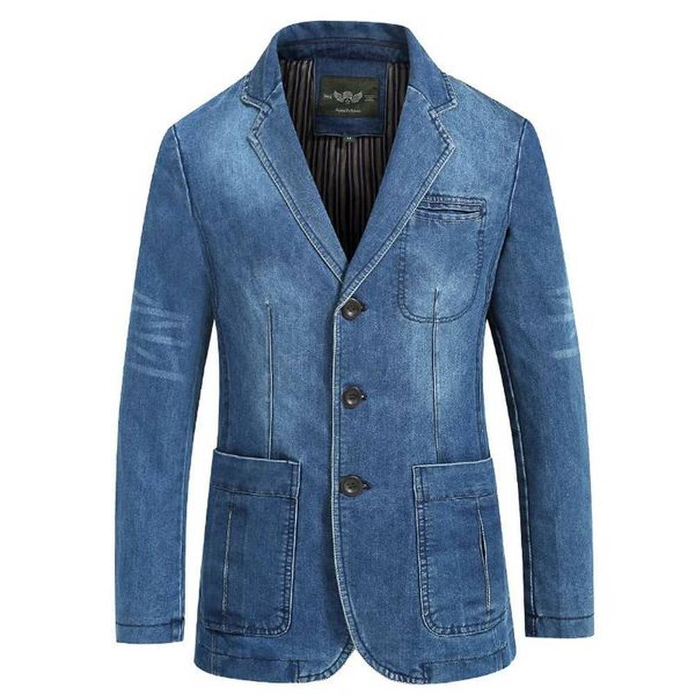 2024 spring and autumn denim suit men casual loose large size youth jacket Fashion classic style 250115