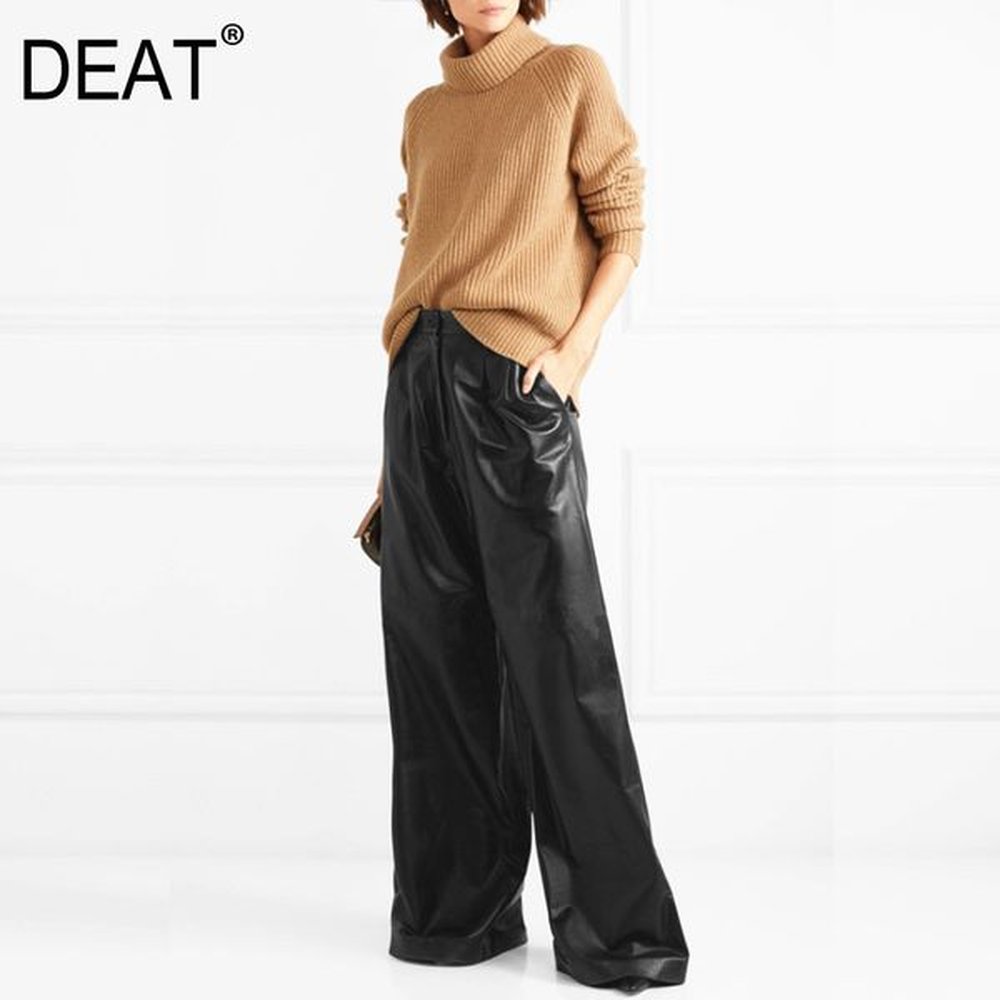 spring and autumn fashion women clothes high waist floor length