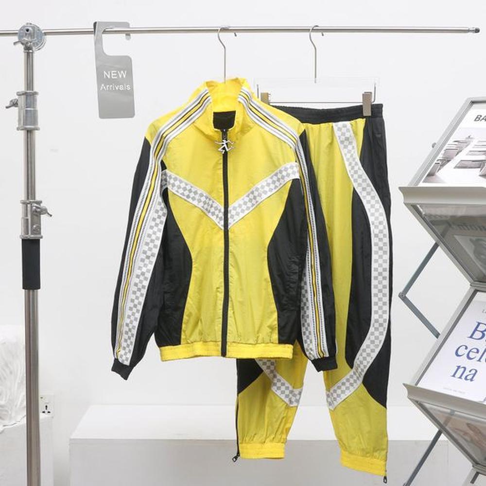 2022 Spring and Autumn the latest fashion tracksuits US size designer tracksuit high quality striped contrast design mens luxury ZIP leisure