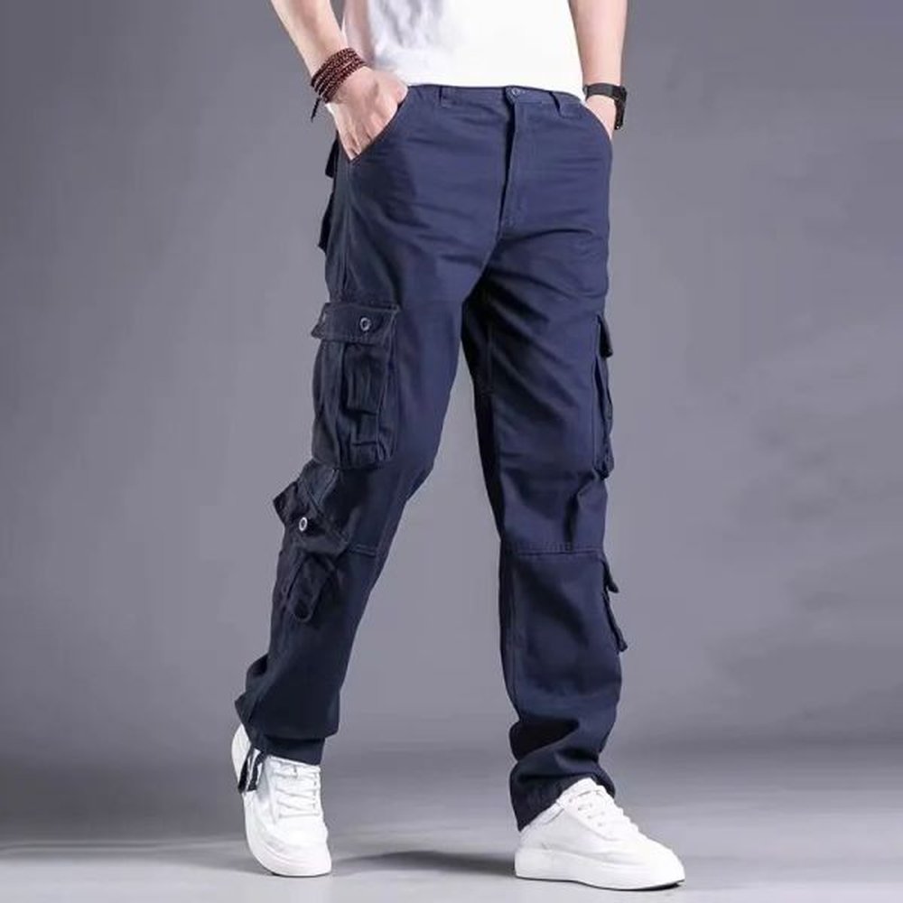 Spring Autumn New Men Cargo Pants Mens Cotton Loose Tactical Pants Multi-pocket Trousers Pantalon Homme Big Size 29-44 Male Bottoms