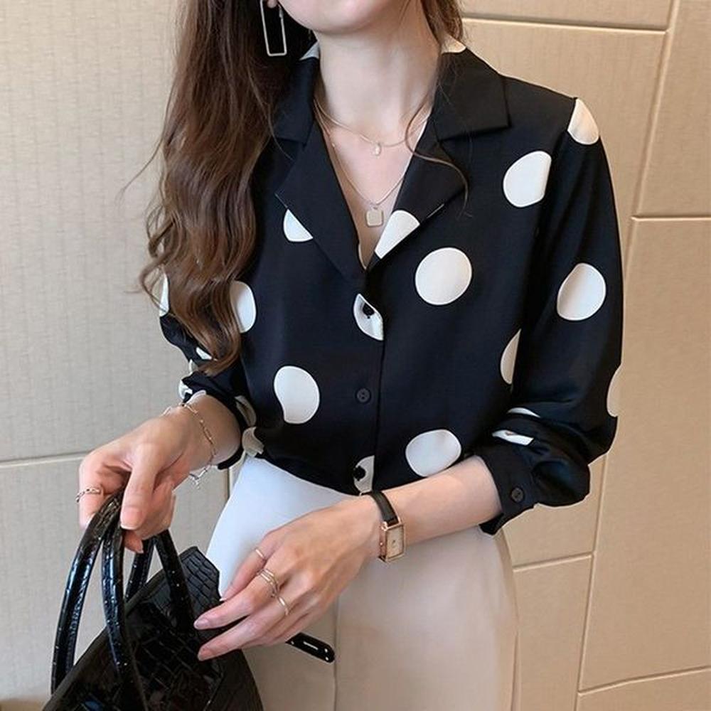 spring new autumn long sleeve chiffon blouses women elegant
