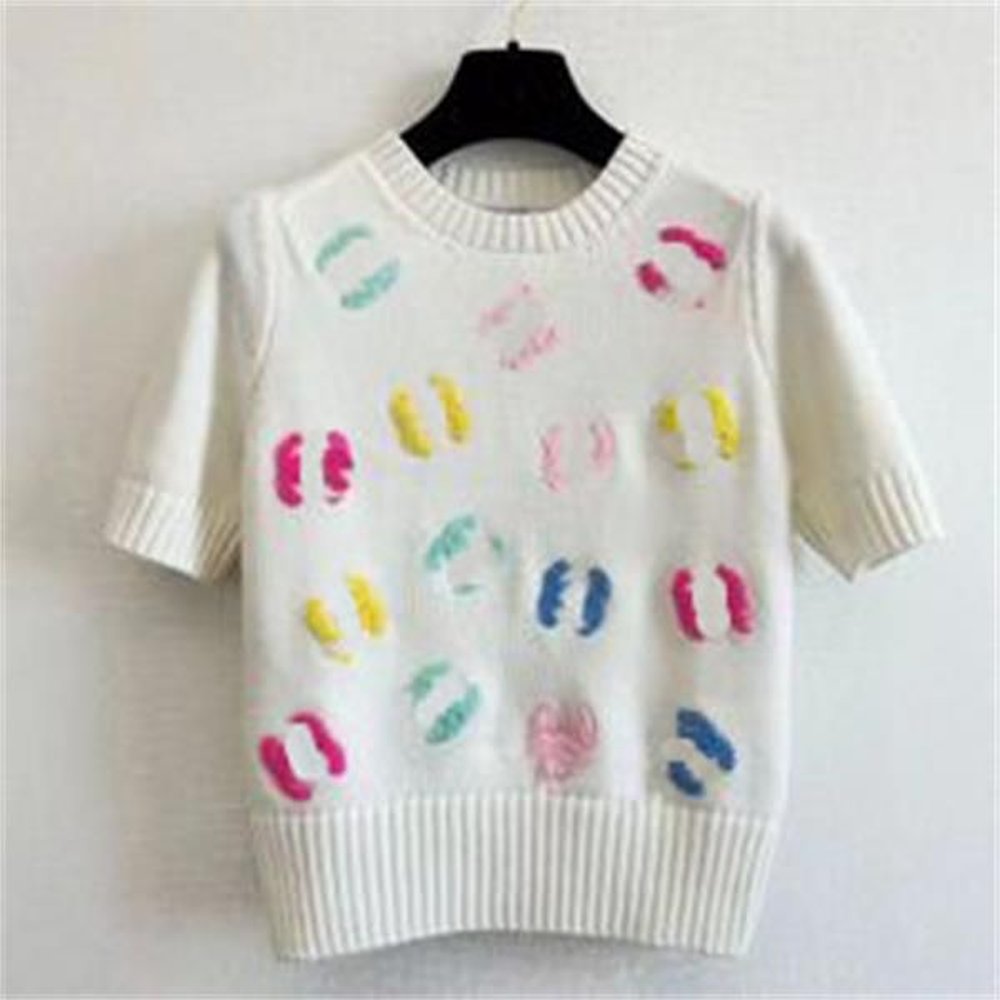 spring new full letter logo casual fashion sweater short