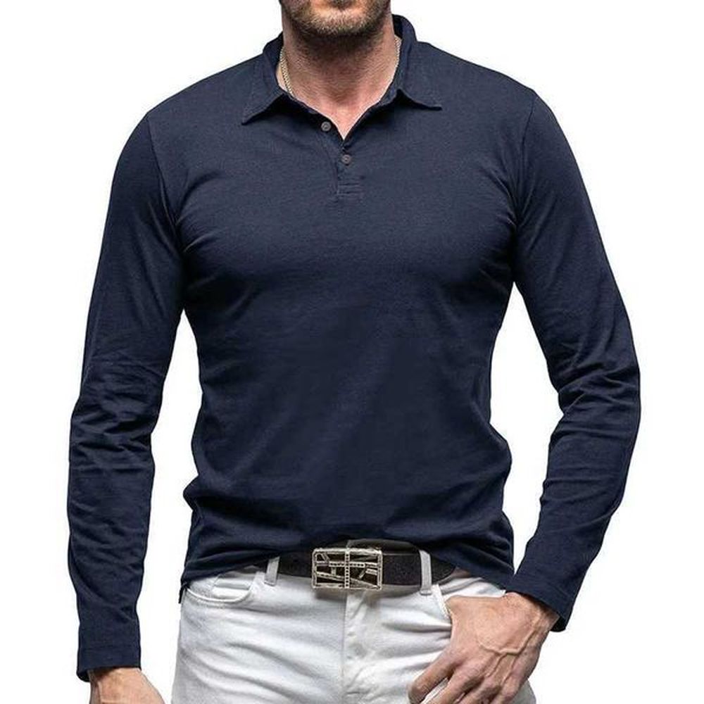 Spring summer autumn winter fashion autumn and winter long Sve solid block shirt for mens wear Korean loose button casual full matching top