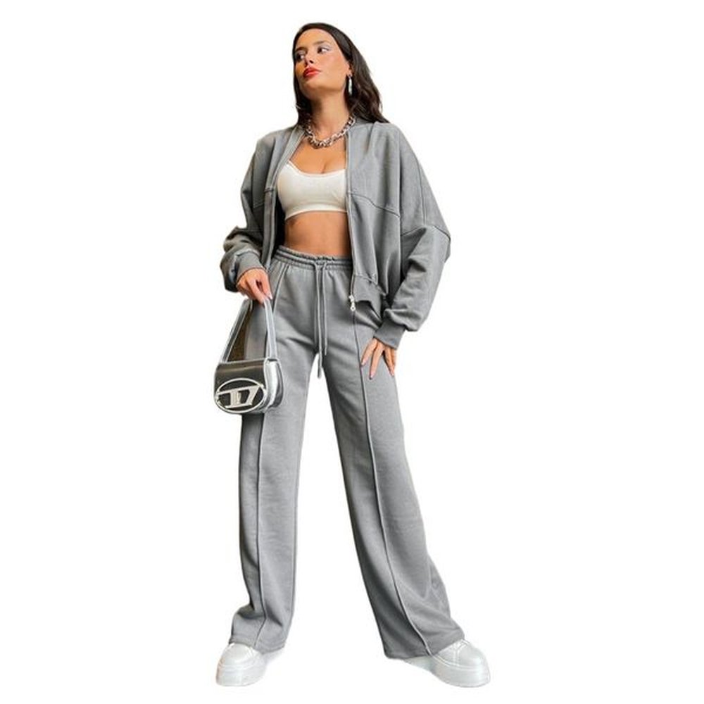 spring womens fashion zipper hoodiepants womens fashion casual straight