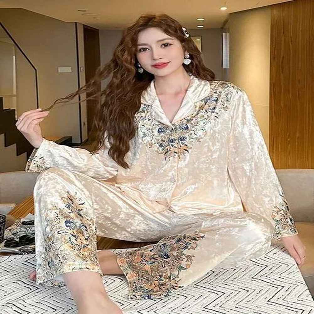 springsummer new pamas womens korean collar gold fashion designer