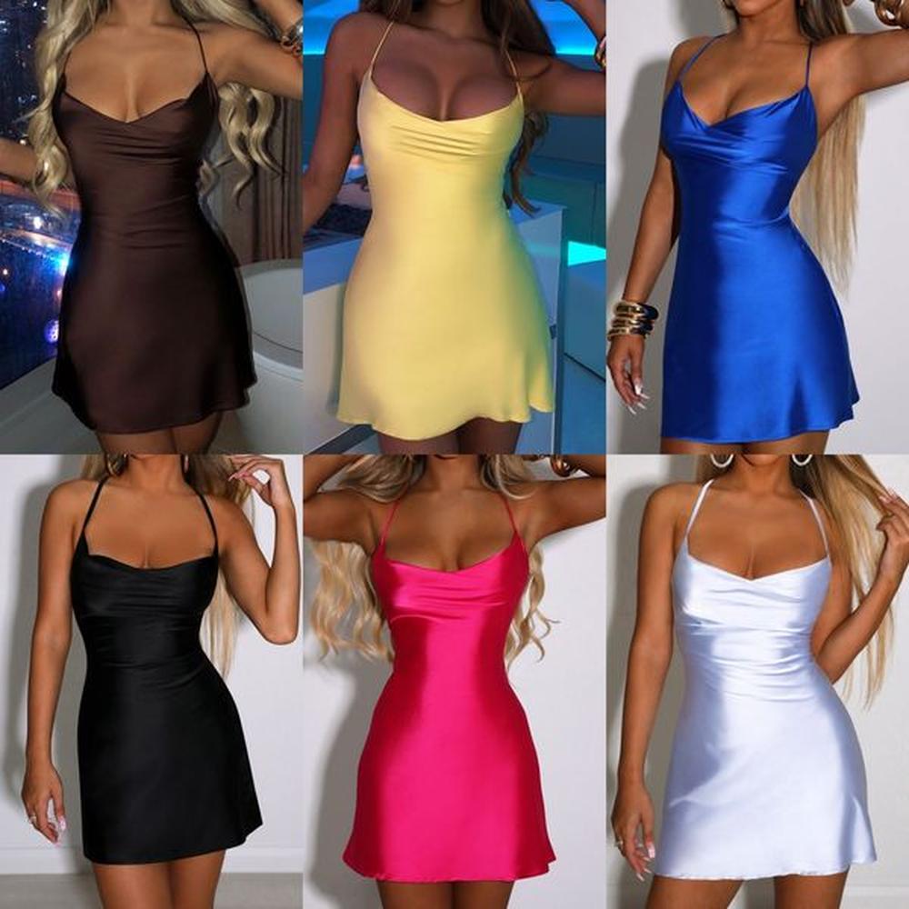 springsummer new womens sexy solid color strap vneck bareback