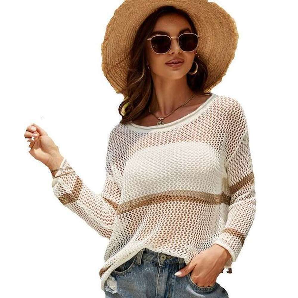 springsummer outerwear thin long sleeve top loose and versatile
