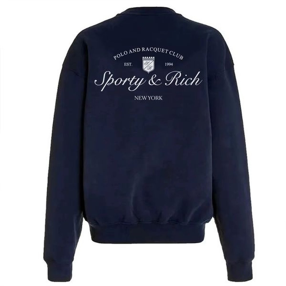 sprot make you wellness letters print retro cotton crewneck sweatshirt