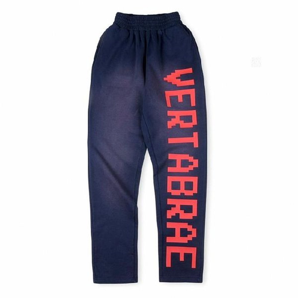 25ss Designer Men's Pants Vertabrae Purple Pants Vertabrae Letter Printing Hip Hop Street Sweatpants Men Women Heavy Fabric Unisex Jogg