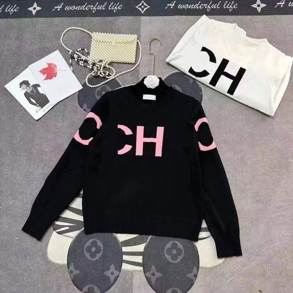 ss designer womens knitted sweater long sleeve pullover womens crew