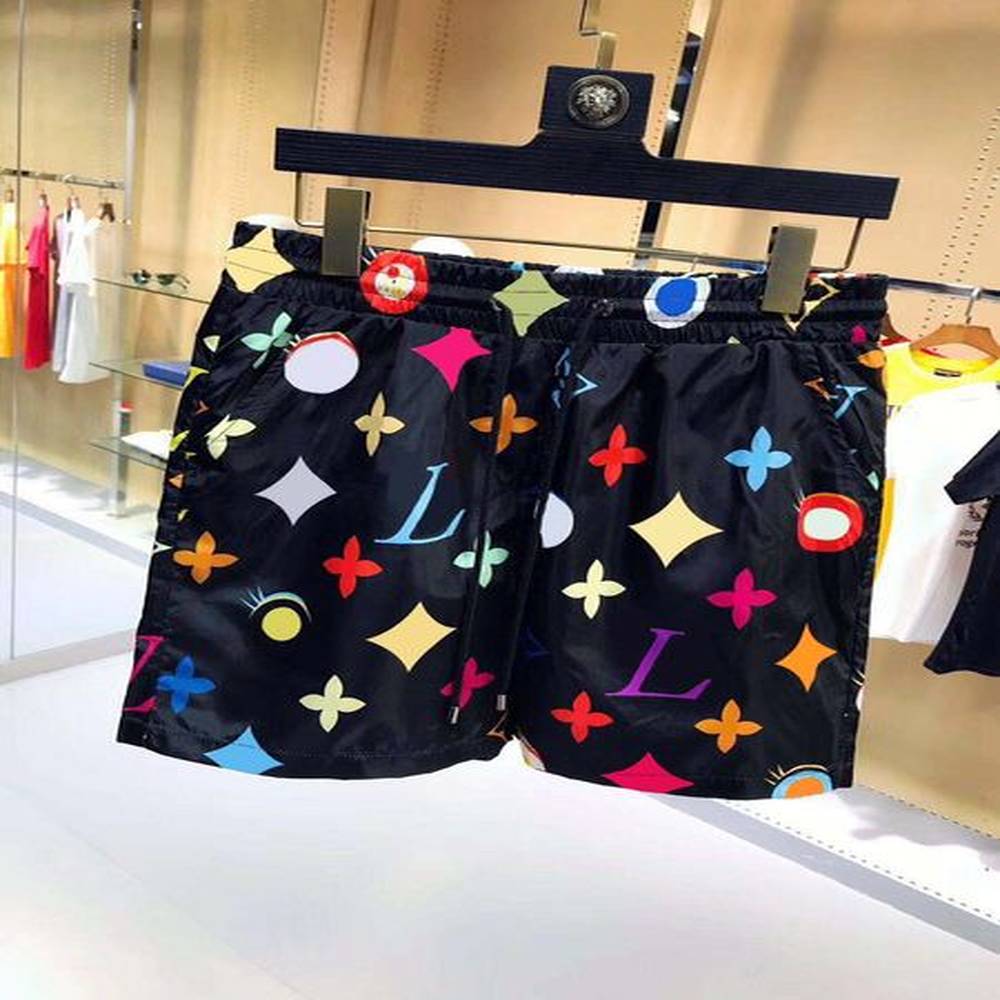 2024ss new luxury designer casual men's shorts snake pattern flower embroidery men's swimming shorts high street fashion Medusa be